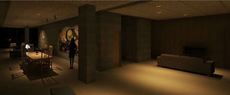 14 Perspectiva Interior - Render Nocturno